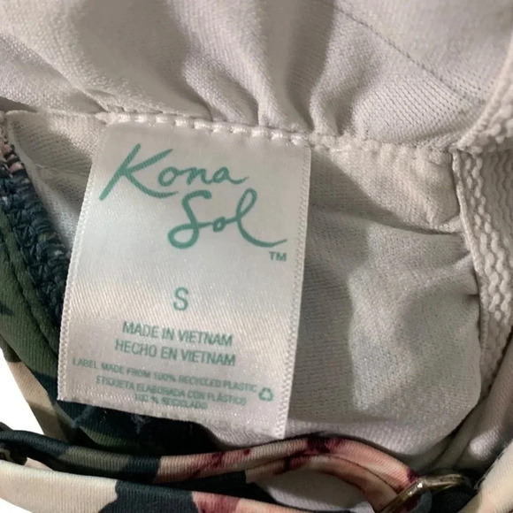 KONA Sol women's size small floral bathing suit with adjustable straps - Picture 4 of 4
